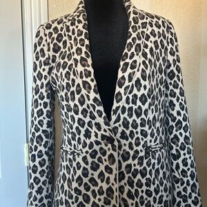Ann Taylor-Leopard Print Blazer Size 10